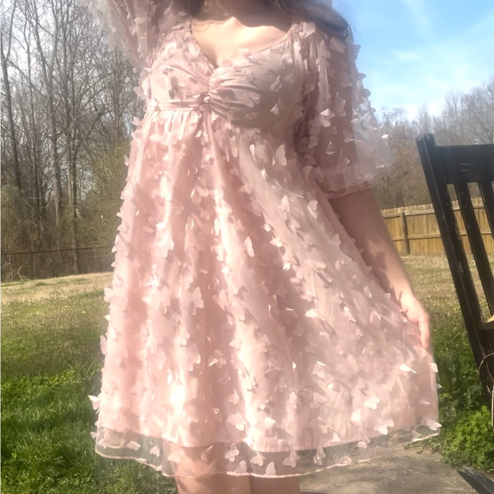 Pastel pink Selkie style poofy babydoll 🪷